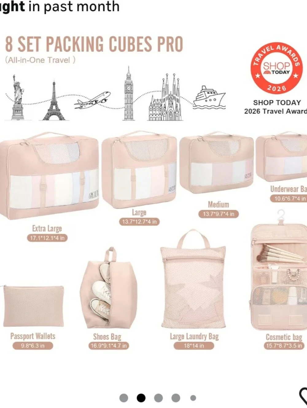 Veken Set Of 8 Packing Organizers
